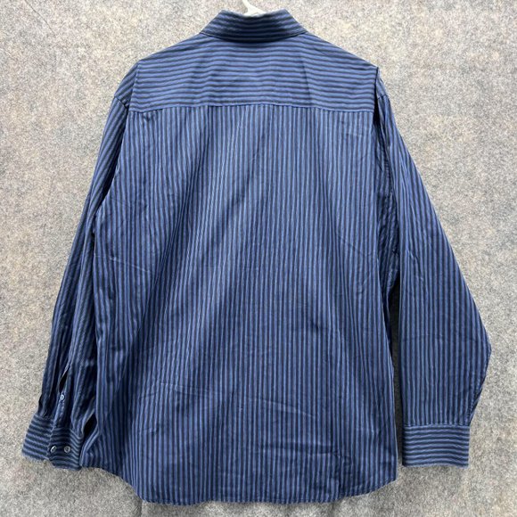 Bugatchi Shirt Men Large Adult Blue Casual Button Down Outdoors Dress Pockets - Picture 11 of 12